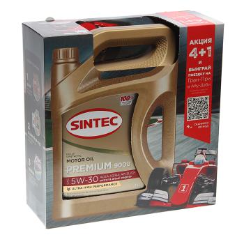 2 669 р. Масло моторное PREMIUM 9000 A3B4 5W30 синт.4+1л SINTEC SINTEC 600228  с доставкой в г. Кемерово. Увеличить фотографию 3