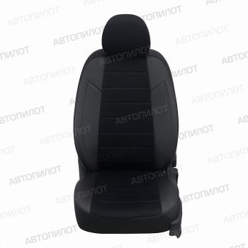 12 799 р. Комплект салонных чехлов (экокожа/алькантара, 40/60) Автопилот  Haval F7 (2024-2025) (черный)  с доставкой в г. Кемерово. Увеличить фотографию 2
