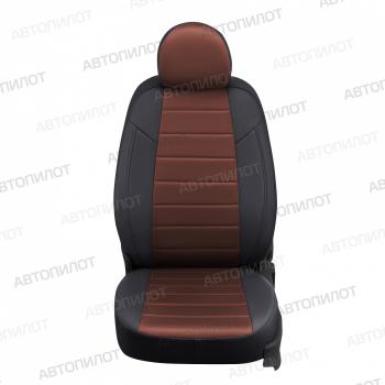 12 799 р. Комплект салонных чехлов (экокожа/алькантара, 40/60) Автопилот  Haval F7 (2024-2025) (черный/шоколад)  с доставкой в г. Кемерово. Увеличить фотографию 3