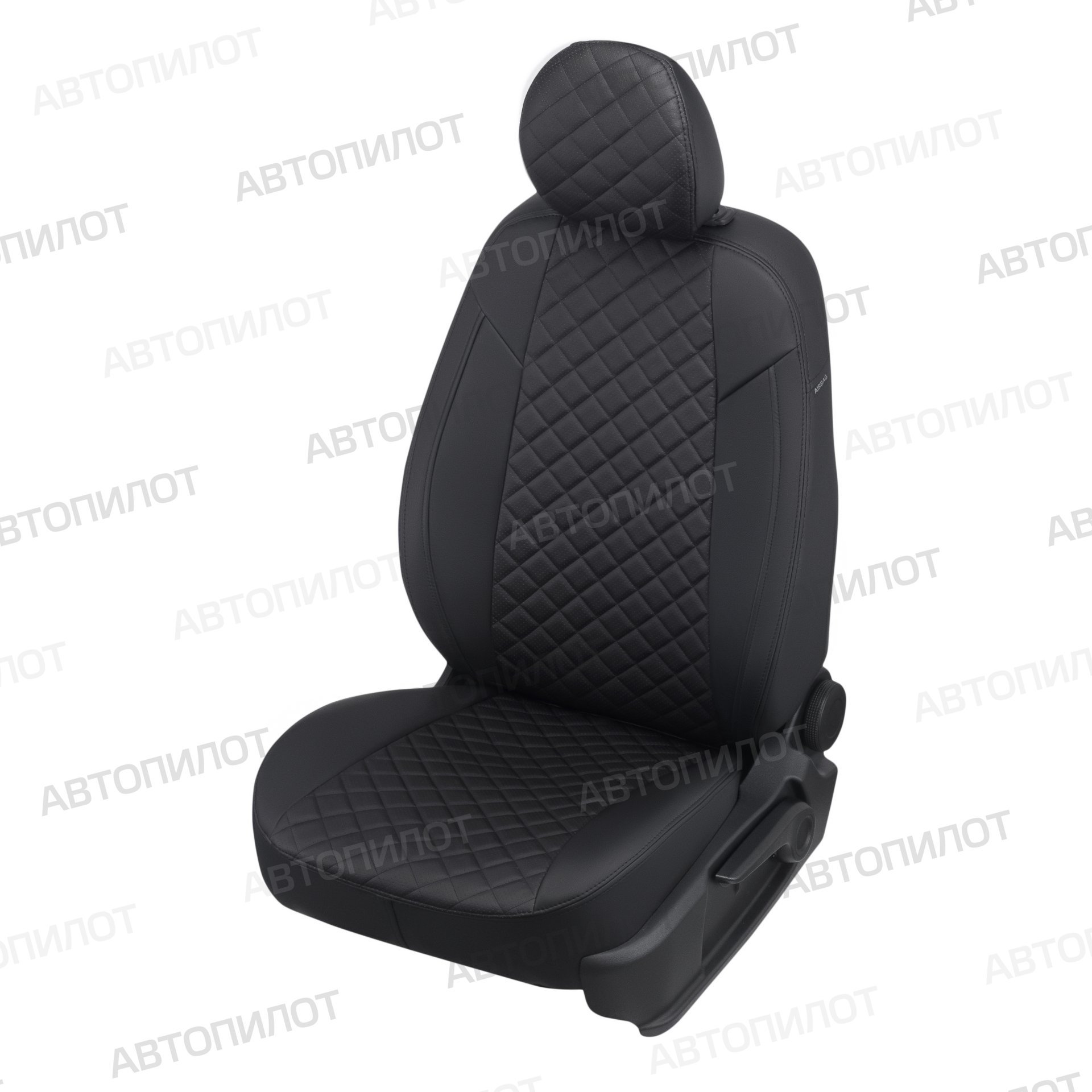 8 249 р. Комплект салонных чехлов (экокожа, 40/60) Автопилот Ромб  Haval F7 (2024-2025) (черный)  с доставкой в г. Кемерово