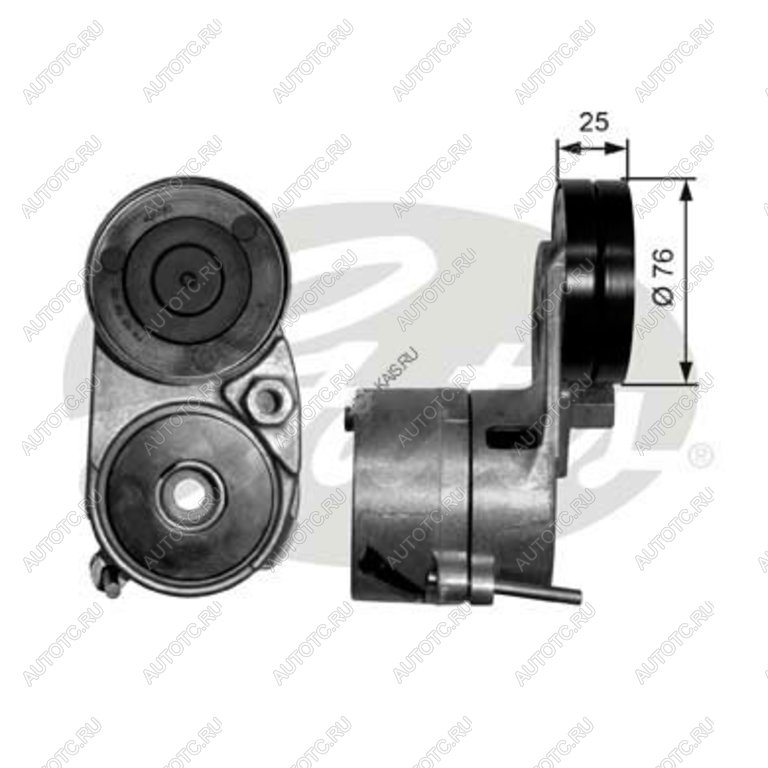 11 599 р. Ролик приводного ремня VW Passat B3,B5,B6 AUDI A4,A6,A8 натяжителя GATES GATES t38193  с доставкой в г. Кемерово
