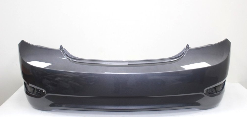 6 699 р. Бампер задний ТехноПласт (окрашенный)  Hyundai Solaris  RBr (2010-2014) седан дорестайлинг (Carbon Grey SAE (Серый металлик))  с доставкой в г. Кемерово