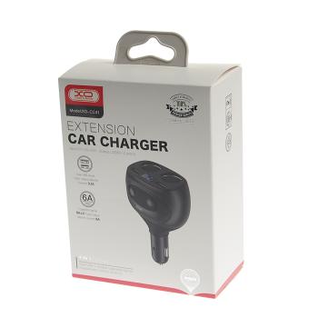 1 079 р. Разветвитель прикуривателя 2-х гнездовой 12V 2USB черный XO XO cc41 black  с доставкой в г. Кемерово. Увеличить фотографию 3