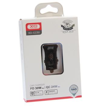 739 р. Устройство зарядное в прикуриватель 1USB + 1 Type C 12V черное XO XO cc50 black  с доставкой в г. Кемерово. Увеличить фотографию 4