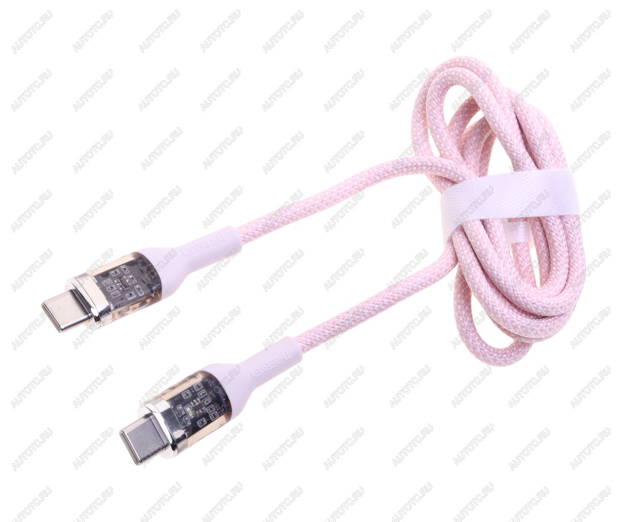 739 р. Кабель USB Type C-USB Type C 1м розовый THREEKEY THREEKEY tk-nb05 60w pink  с доставкой в г. Кемерово