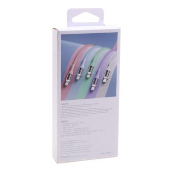 739 р. Кабель USB Type C-USB Type C 1м розовый THREEKEY THREEKEY tk-nb05 60w pink  с доставкой в г. Кемерово. Увеличить фотографию 3