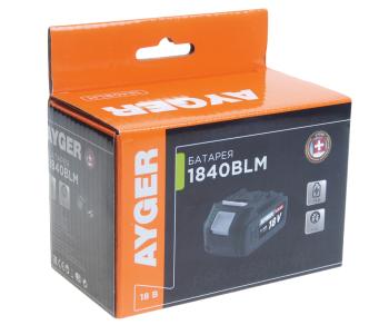 4 199 р. Аккумулятор для электроинструмента 18.0В 4.0Ач AYGER AYGER 1840blm  с доставкой в г. Кемерово. Увеличить фотографию 3