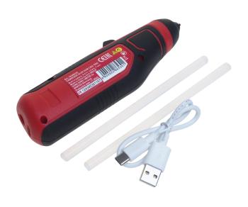 2 259 р. Пистолет клеевой аккумуляторный 4.0В 1.5Ач 7.2мм WORTEX WORTEX cgg 1104  с доставкой в г. Кемерово. Увеличить фотографию 3