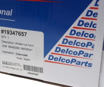 1 599 р. Ступица CHEVROLET Aveo (06-) передняя DELCOPARTS DELCOPARTS 19347657  с доставкой в г. Кемерово. Увеличить фотографию 5