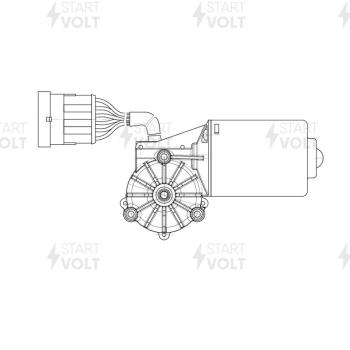 3 689 р. Мотор-редуктор стеклоочистителя МАЗ 6312,5340 STARTVOLT STARTVOLT vwf1302  с доставкой в г. Кемерово. Увеличить фотографию 3