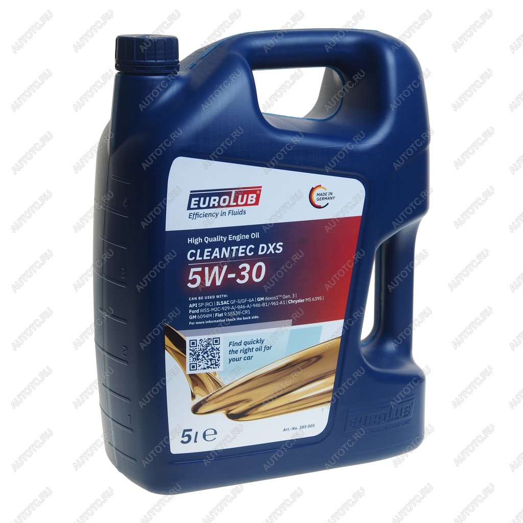 5 999 р. Масло моторное CLEANTEC DXS SPGF-6A 5W30 синт.5л EUROLUB EUROLUB 385005  с доставкой в г. Кемерово
