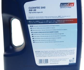 5 999 р. Масло моторное CLEANTEC DXS SPGF-6A 5W30 синт.5л EUROLUB EUROLUB 385005  с доставкой в г. Кемерово. Увеличить фотографию 3
