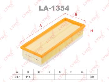 669 р. Фильтр воздушный PEUGEOT 207 (06-),308 (07-) CITROEN C4 (04-) (1.6 HDI) LYNX LYNX la1354  с доставкой в г. Кемерово. Увеличить фотографию 1