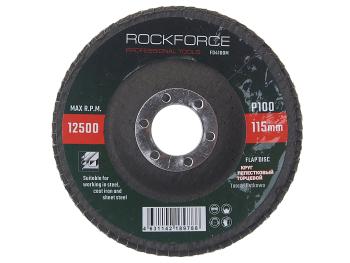 138 р. Круг лепестковый торцевой 115х22мм P100 ROCKFORCE ROCKFORCE rf-fd4100m  с доставкой в г. Кемерово. Увеличить фотографию 1