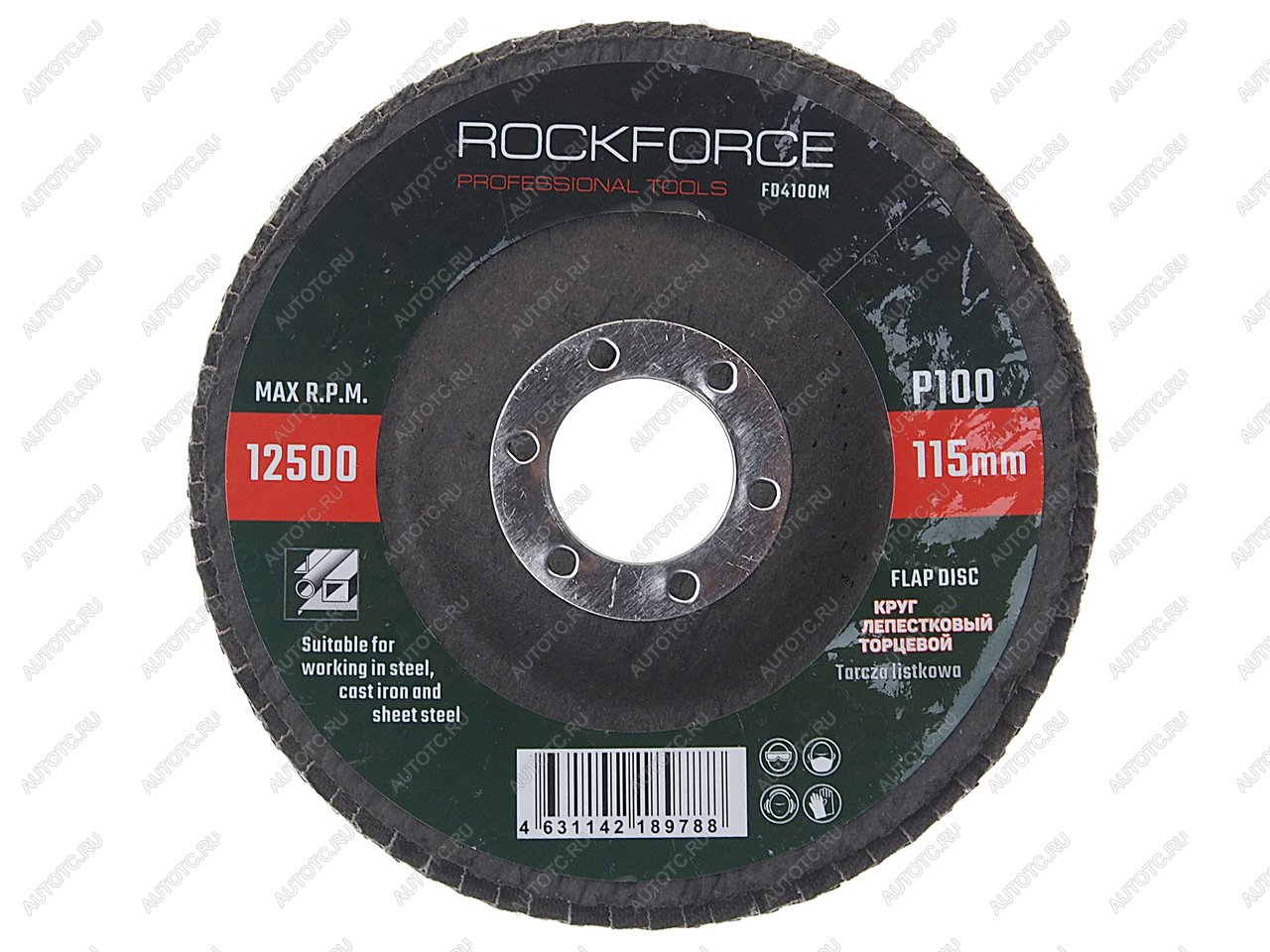 138 р. Круг лепестковый торцевой 115х22мм P100 ROCKFORCE ROCKFORCE rf-fd4100m  с доставкой в г. Кемерово