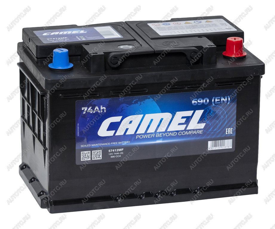 9 499 р. Аккумулятор CAMEL 74Ач обратная полярность CAMEL 6ст74(0) l3  с доставкой в г. Кемерово