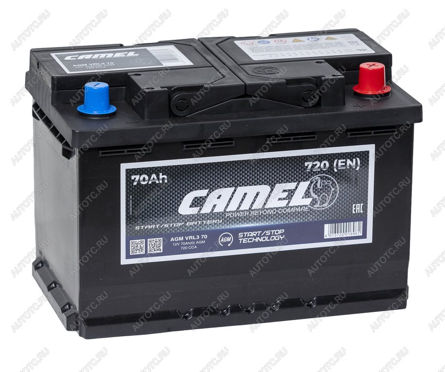 15 299 р. Аккумулятор CAMEL AGM 70Ач обратная полярность CAMEL 6ст70(0) l3  с доставкой в г. Кемерово