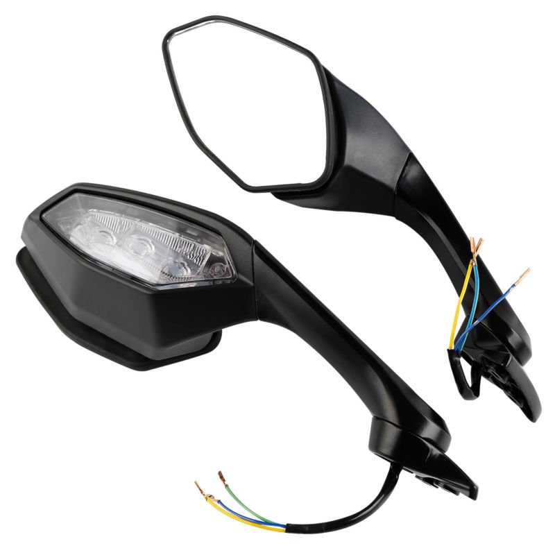 9 299 р. Зеркала для мотоцикла Yamaha YZF-R1 15-20, YZF-R6 17-20 с поворотниками КитайскиеЗапчасти пм-00019397  с доставкой в г. Кемерово