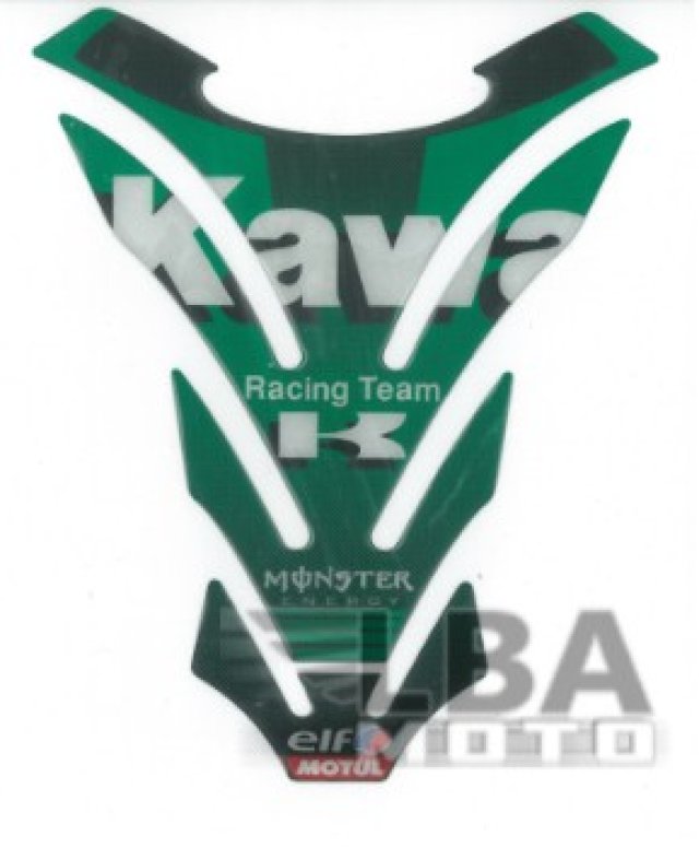 1 439 р. Наклейка на бак для мотоцикла Kawasaki Racing Зеленая КитайскиеЗапчасти пм-00017106  с доставкой в г. Кемерово