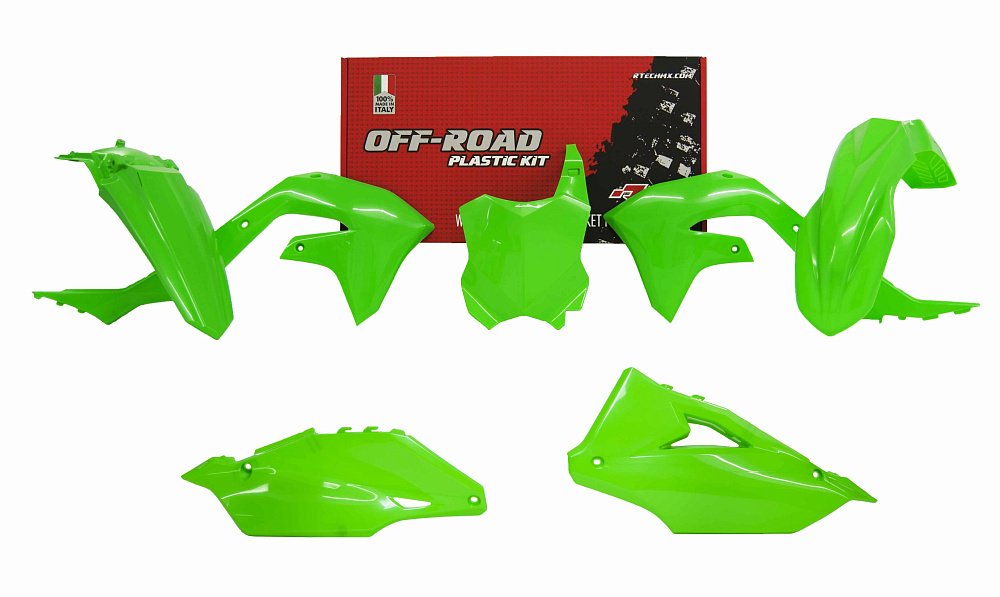 13 449 р. Комплект пластика R-Tech Kawasaki KX450F 19-20 (R-KITKXF-VF0-599) неоновый зеленый R-Tech r-kitkxf-vf0-599  с доставкой в г. Кемерово