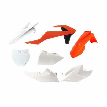 15 899 р. Комплект пластика R-Tech KTM SXSX-F 16-18, XCXC-F 17-18 (R-KITKTM-OEM-516) Бело-Оранжево-Черный R-Tech r-kitktm-oem-516  с доставкой в г. Кемерово. Увеличить фотографию 1