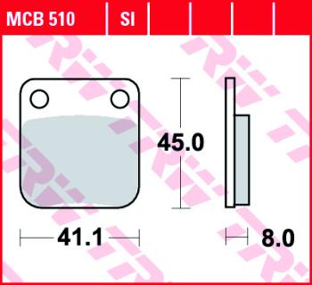 3 099 р. Тормозные колодки TRW MCB510SI TRW mcb510si  с доставкой в г. Кемерово. Увеличить фотографию 1