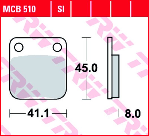 3 099 р. Тормозные колодки TRW MCB510SI TRW mcb510si  с доставкой в г. Кемерово