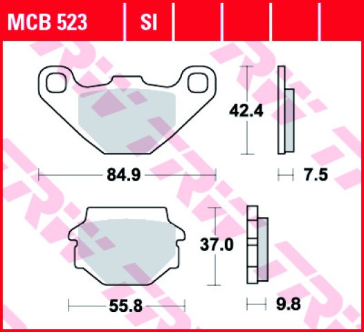 3 099 р. Тормозные колодки TRW MCB523SI TRW mcb523si  с доставкой в г. Кемерово