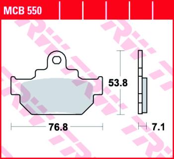 3 579 р. Тормозные колодки TRW MCB550 TRW mcb550  с доставкой в г. Кемерово. Увеличить фотографию 1