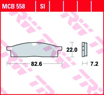 3 499 р. Тормозные колодки TRW MCB558SI TRW mcb558si  с доставкой в г. Кемерово. Увеличить фотографию 1