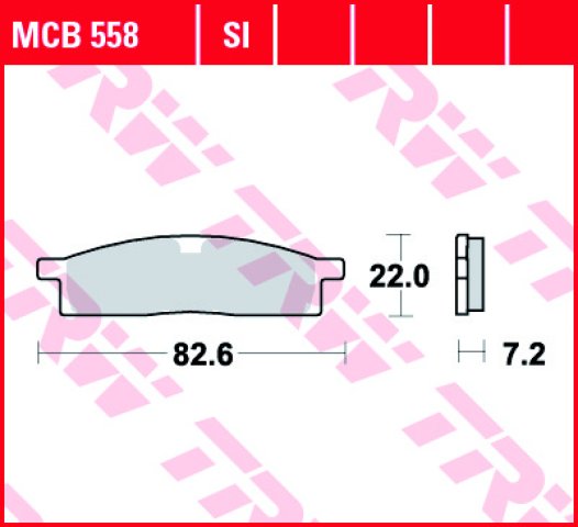 3 499 р. Тормозные колодки TRW MCB558SI TRW mcb558si  с доставкой в г. Кемерово