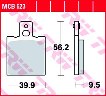 Тормозные колодки TRW MCB623 TRW mcb623