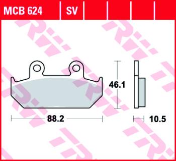 3 579 р. Тормозные колодки TRW MCB624SV TRW mcb624sv  с доставкой в г. Кемерово. Увеличить фотографию 1