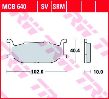 4 199 р. Тормозные колодки TRW MCB640SV TRW mcb640sv  с доставкой в г. Кемерово. Увеличить фотографию 1