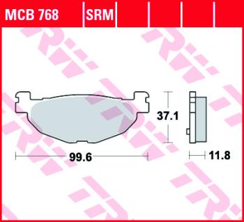 3 579 р. Тормозные колодки TRW MCB768 TRW mcb768  с доставкой в г. Кемерово. Увеличить фотографию 1