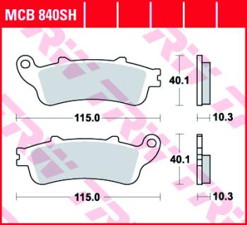 5 949 р. Тормозные колодки TRW MCB840SH TRW mcb840sh  с доставкой в г. Кемерово. Увеличить фотографию 1