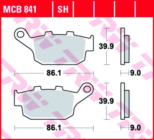 3 699 р. Тормозные колодки TRW MCB841 TRW mcb841  с доставкой в г. Кемерово
