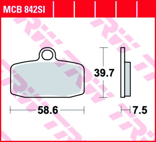 3 099 р. Тормозные колодки TRW MCB842SI TRW mcb842si  с доставкой в г. Кемерово