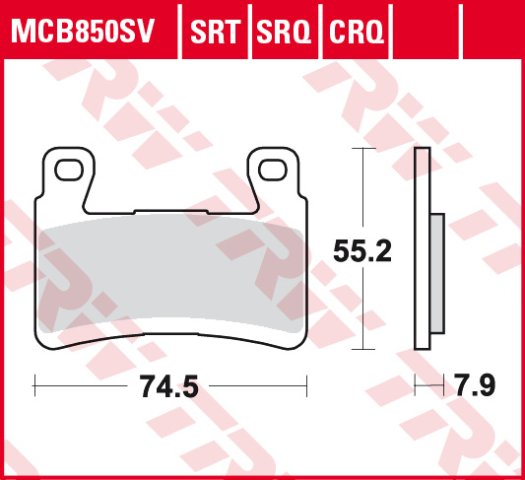 4 199 р. Тормозные колодки TRW MCB850SV TRW mcb850sv  с доставкой в г. Кемерово