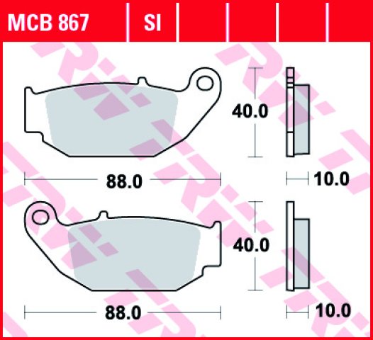 2 899 р. Тормозные колодки TRW MCB867SI TRW mcb867si  с доставкой в г. Кемерово