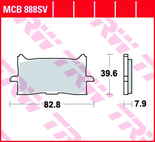 4 399 р. Тормозные колодки TRW MCB888SV TRW mcb888sv  с доставкой в г. Кемерово