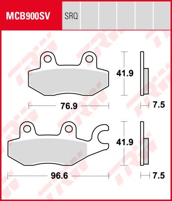 4 199 р. Тормозные колодки TRW MCB900SV TRW mcb900sv  с доставкой в г. Кемерово. Увеличить фотографию 1
