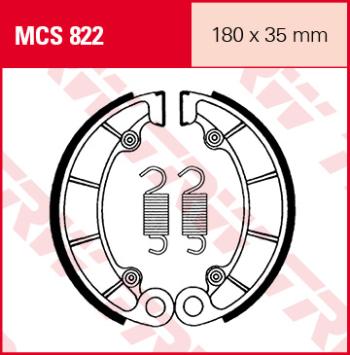 5 199 р. Тормозные колодки TRW MCS822 TRW mcs822  с доставкой в г. Кемерово. Увеличить фотографию 1