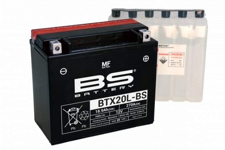 9 999 р. Аккумулятор BS-BATTERY BTX20L-BSYTX20L-BS BS-BATTERY 300610  с доставкой в г. Кемерово