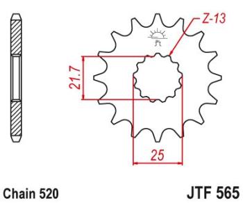 1 149 р. Звезда цепного привода JTF565 15 DID JT jtf565.15  с доставкой в г. Кемерово. Увеличить фотографию 1