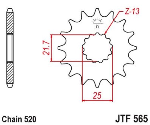 1 149 р. Звезда цепного привода JTF565 15 DID JT jtf565.15  с доставкой в г. Кемерово