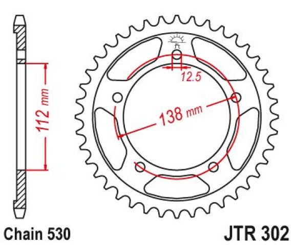3 699 р. Звезда цепного привода JTR302 40 DID JT jtr302.40  с доставкой в г. Кемерово