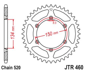 3 789 р. Звезда цепного привода JTR460.51SC DID JT jtr460.51sc  с доставкой в г. Кемерово. Увеличить фотографию 1