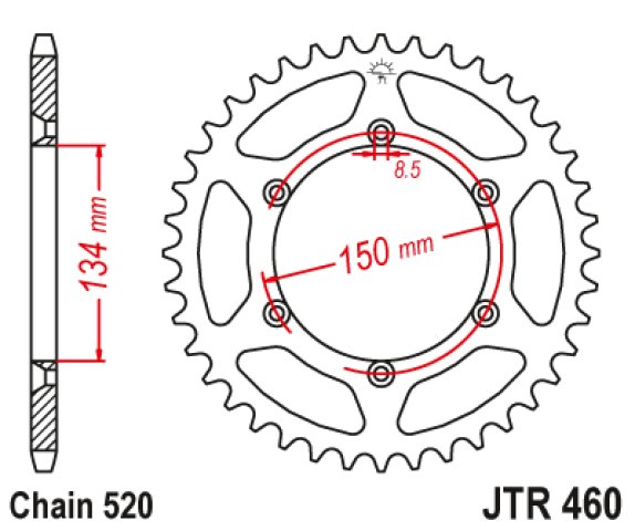 3 789 р. Звезда цепного привода JTR460.51SC DID JT jtr460.51sc  с доставкой в г. Кемерово