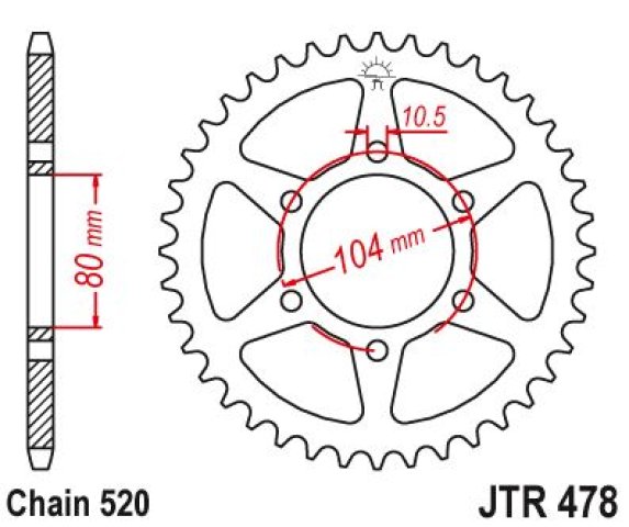 3 299 р. Звезда цепного привода JTR478 45 DID JT jtr478.45  с доставкой в г. Кемерово